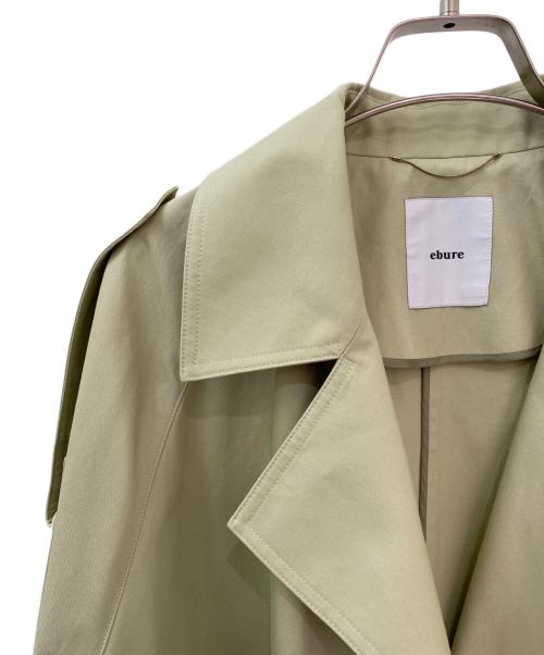 ebure（エブール）ebure (エブール) クリアコットンツイル ステンカラーショートコート ライトグリーン サイズ:36の古着・服飾アイテム