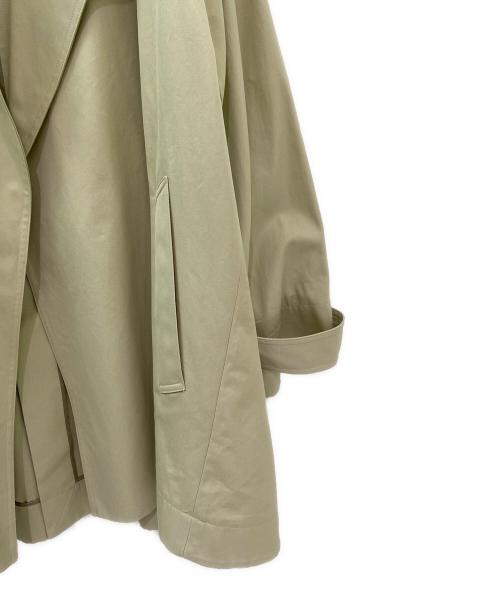 ebure（エブール）ebure (エブール) クリアコットンツイル ステンカラーショートコート ライトグリーン サイズ:36の古着・服飾アイテム