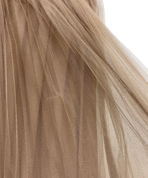 Fabiana Filippi（ファビアナフィリッピ）Fabiana Filippi (ファビアナフィリッピ) チュールスカート ブラウン サイズ:XSの古着・服飾アイテム