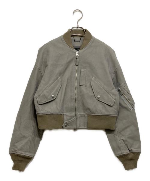 sisii（シシ）sisii (シシ) レザーライダースジャケット ベージュ サイズ:XXSの古着・服飾アイテム