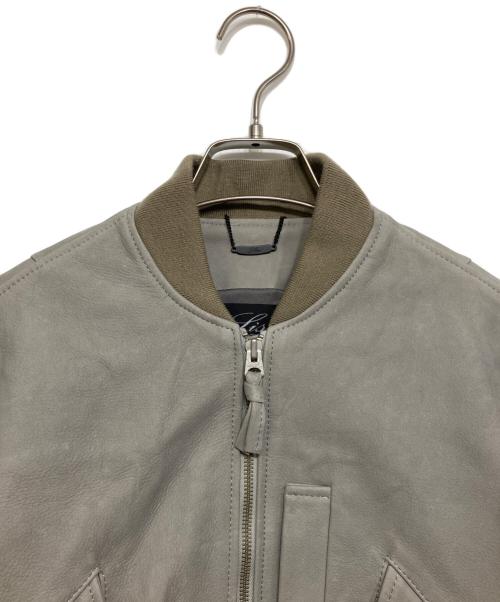 sisii（シシ）sisii (シシ) レザーライダースジャケット ベージュ サイズ:XXSの古着・服飾アイテム