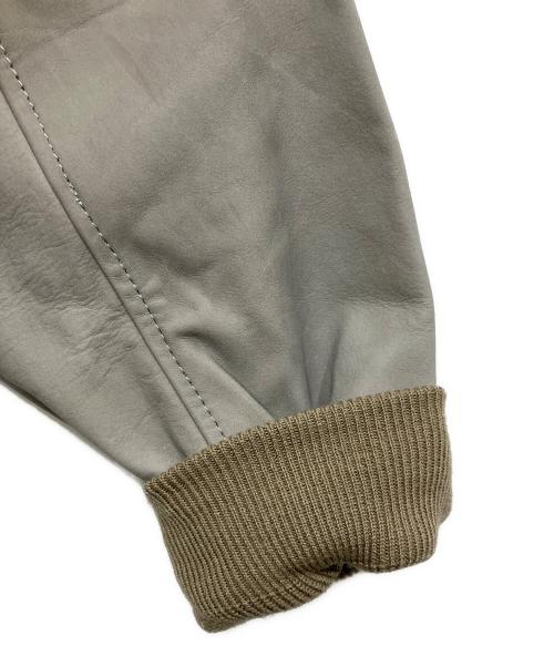 sisii（シシ）sisii (シシ) レザーライダースジャケット ベージュ サイズ:XXSの古着・服飾アイテム