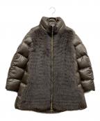 HERNOヘルノ）の古着「フォックスファー付ダウンコート」｜グレー