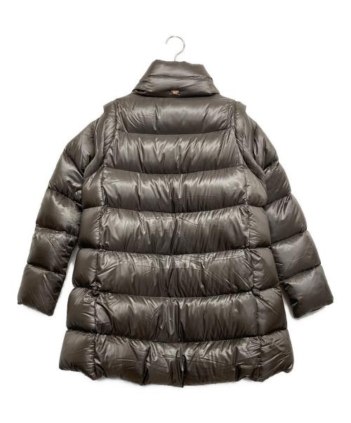 HERNO（ヘルノ）HERNO (ヘルノ) フォックスファー付ダウンコート グレー サイズ:40の古着・服飾アイテム