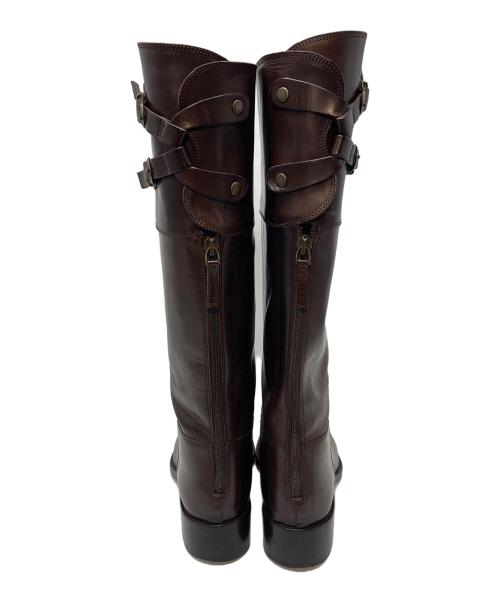 SARTORE（サルトル）SARTORE (サルトル) ジョッキーブーツ　レザーブーツ　ロングブーツ ダークブラウン サイズ:37の古着・服飾アイテム