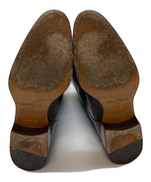 SARTORE（サルトル）SARTORE (サルトル) ジョッキーブーツ　レザーブーツ　ロングブーツ ダークブラウン サイズ:37の古着・服飾アイテム