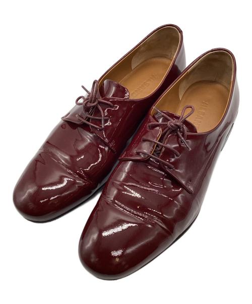 JIL SANDER（ジルサンダー）JIL SANDER (ジルサンダー) エナメルレースアップシューズ ボルドー サイズ:37の古着・服飾アイテム