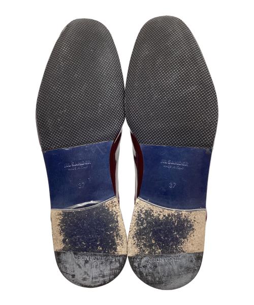 JIL SANDER（ジルサンダー）JIL SANDER (ジルサンダー) エナメルレースアップシューズ ボルドー サイズ:37の古着・服飾アイテム