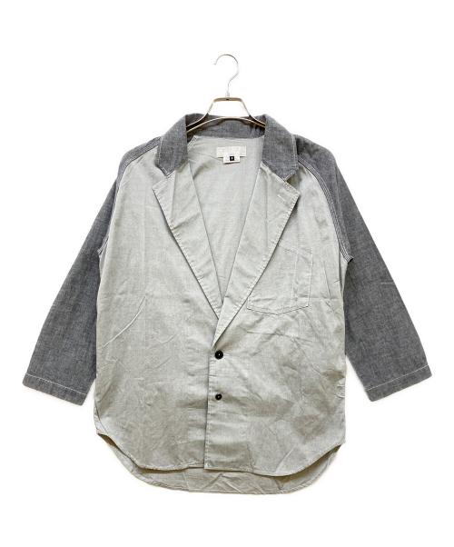 GANRYU（ガンリュウ）GANRYU (ガンリュウ) クレイジーパターンシャツジャケット グレー サイズ:Sの古着・服飾アイテム