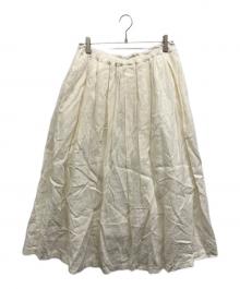 journal standard luxe（ジャーナルスタンダード ラックス）の古着「ベルギーリネンスカート」｜アイボリー