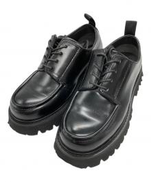ENFOLD（エンフォルド）の古着「EIGHT-HOLES LACE-UP SHOES」｜ブラック