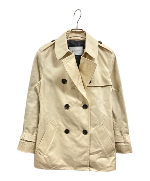 COACH（コーチ）COACH (コーチ) ソリッドショートトレンチ ベージュ サイズ:XSの古着・服飾アイテム