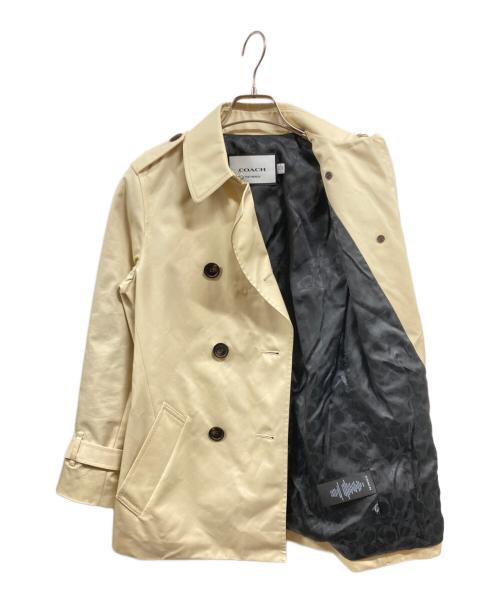 COACH（コーチ）COACH (コーチ) ソリッドショートトレンチ ベージュ サイズ:XSの古着・服飾アイテム