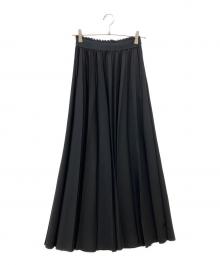 THIRD MAGAZINE（サードマガジン）の古着「ジャガードエラスティックプリーツスカート」｜ブラック