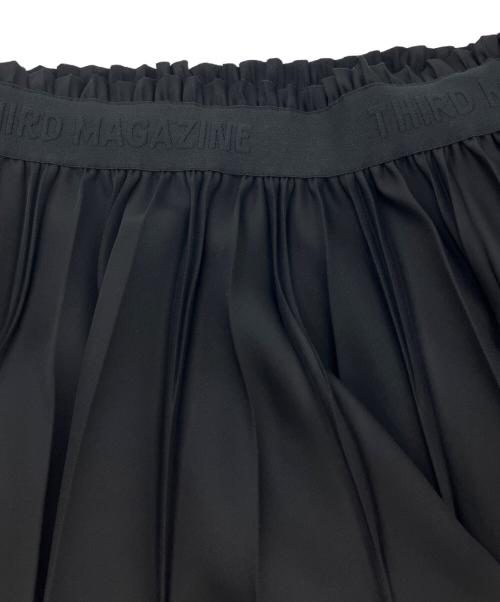 THIRD MAGAZINE（サードマガジン）THIRD MAGAZINE (サードマガジン) ジャガードエラスティックプリーツスカート ブラック サイズ:9の古着・服飾アイテム