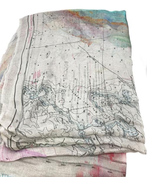 FALIERO SARTI（ファリエロサルティ）FALIERO SARTI (ファリエロサルティ) 地図柄大判ストール マルチカラーの古着・服飾アイテム