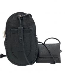 ADD CULUMN（アドカラム）の古着「MULTI - MOBILECASE＆MULTI - COINCASE　モバイルケース　コインケース　2Pセット」｜ブラック
