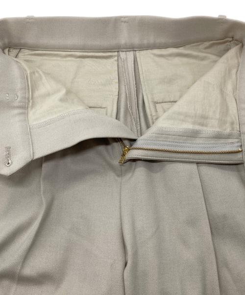 Noble（ノーブル）Noble (ノーブル) TRツイル裏起毛スラックスパンツ　ワイドパンツ　スラックス　オフィスカジュアル　セレモニー ベージュ サイズ:36の古着・服飾アイテム