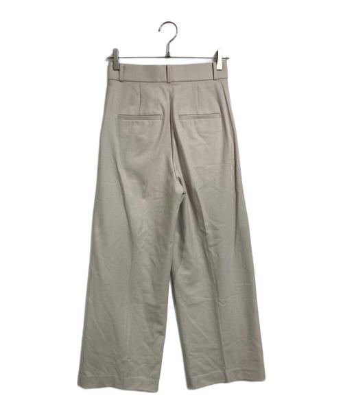 Noble（ノーブル）Noble (ノーブル) TRツイル裏起毛スラックスパンツ　ワイドパンツ　スラックス　オフィスカジュアル　セレモニー ベージュ サイズ:36の古着・服飾アイテム