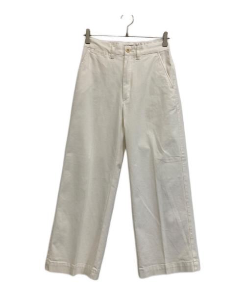POLO RALPH LAUREN（ポロ・ラルフローレン）POLO RALPH LAUREN (ポロ・ラルフローレン) ワイドレッグチノパンツ ホワイト サイズ:2の古着・服飾アイテム