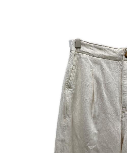 POLO RALPH LAUREN（ポロ・ラルフローレン）POLO RALPH LAUREN (ポロ・ラルフローレン) プリーテッドコットンヘリンボーンパンツ ホワイトの古着・服飾アイテム