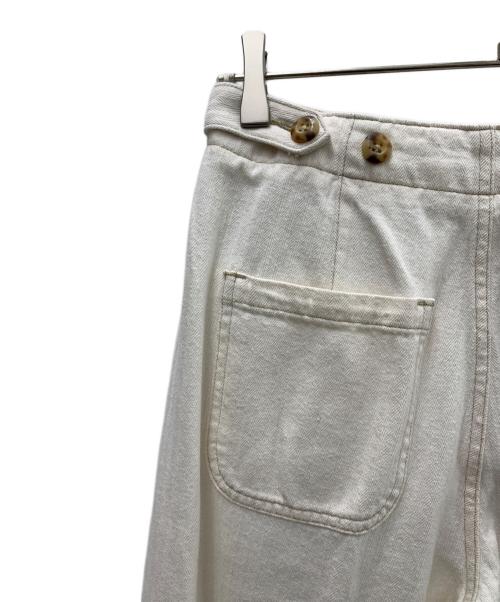 POLO RALPH LAUREN（ポロ・ラルフローレン）POLO RALPH LAUREN (ポロ・ラルフローレン) プリーテッドコットンヘリンボーンパンツ ホワイトの古着・服飾アイテム