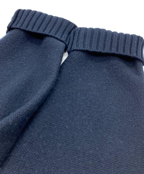 VALENTINO（ヴァレンティノ）VALENTINO (ヴァレンティノ) レザーポケットムートン切替ニット ネイビー サイズ:不明の古着・服飾アイテム