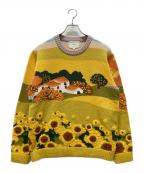 YITAIYITAI）の古着「ひまわり総柄ニット」｜イエロー