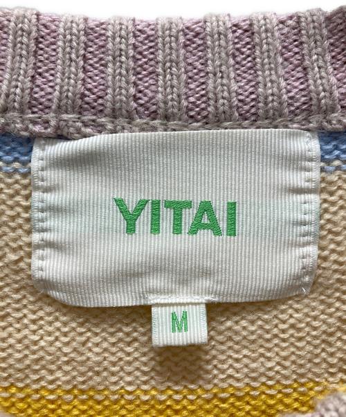 YITAI（YITAI）YITAI (YITAI) ひまわり総柄ニット イエロー サイズ:Mの古着・服飾アイテム