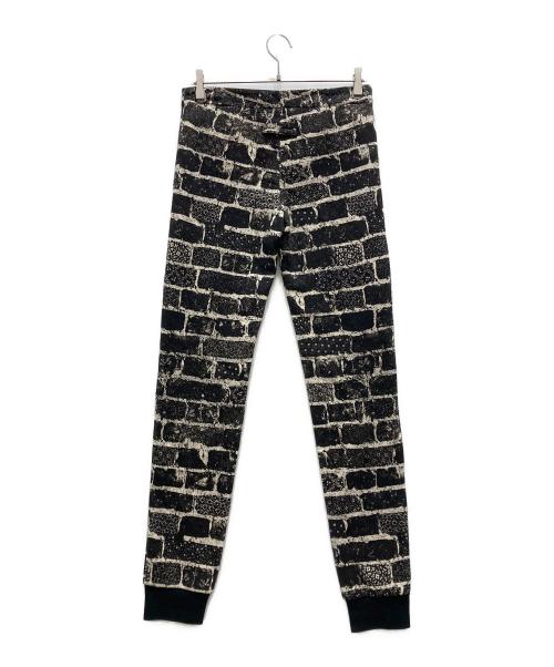 Jean Paul GAULTIER（ジャンポールゴルチェ）Jean Paul GAULTIER (ジャンポールゴルチェ) 転写プリント総柄スウェットパンツ ブラック サイズ:42の古着・服飾アイテム