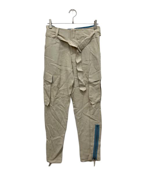 Jean Paul Gaultier homme（ジャンポールゴルチェオム）Jean Paul Gaultier homme (ジャンポールゴルチェオム) ベルト付きジップデザインカーゴパンツ ベージュ サイズ:46の古着・服飾アイテム