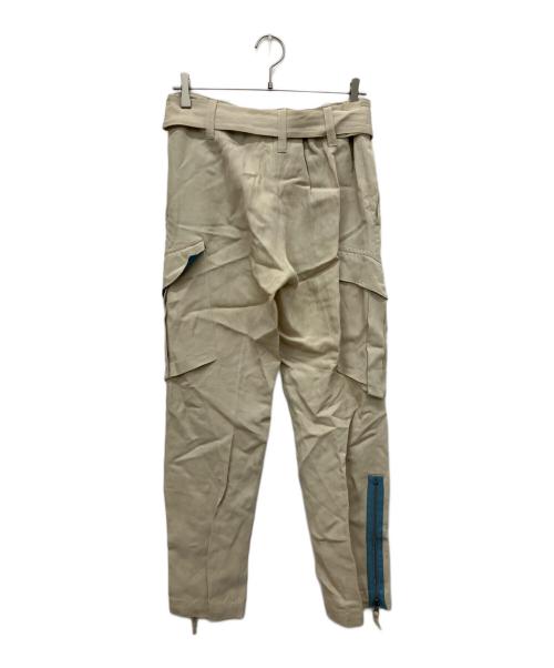 Jean Paul Gaultier homme（ジャンポールゴルチェオム）Jean Paul Gaultier homme (ジャンポールゴルチェオム) ベルト付きジップデザインカーゴパンツ ベージュ サイズ:46の古着・服飾アイテム