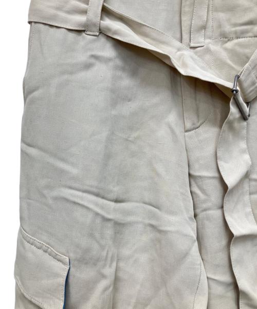 Jean Paul Gaultier homme（ジャンポールゴルチェオム）Jean Paul Gaultier homme (ジャンポールゴルチェオム) ベルト付きジップデザインカーゴパンツ ベージュ サイズ:46の古着・服飾アイテム