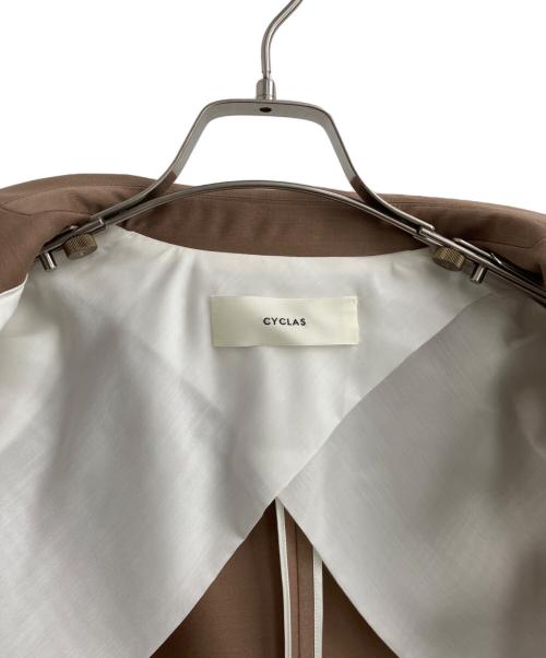 CYCLAS（シクラス）CYCLAS (シクラス) シルク混ダブルジャケット ピンクベージュ サイズ:34の古着・服飾アイテム