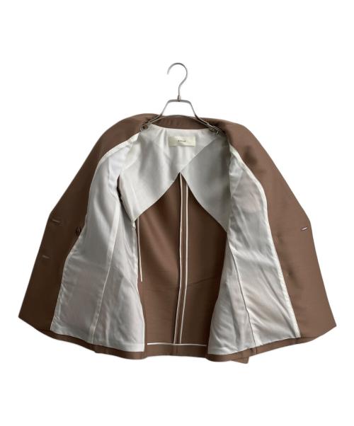 CYCLAS（シクラス）CYCLAS (シクラス) シルク混ダブルジャケット ピンクベージュ サイズ:34の古着・服飾アイテム