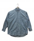 POLO RALPH LAURENポロ・ラルフローレン）の古着「BIG FIT シャンブレーシャツ」｜ブルー