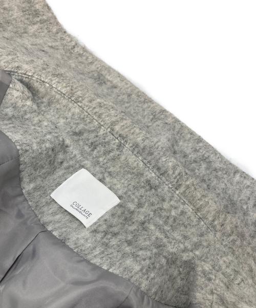 COLLAGE GALLARDAGALANTE（コラージュ ガリャルダガランテ）COLLAGE GALLARDAGALANTE (コラージュ ガリャルダガランテ) シャギーコート　ゆったり　ビックシルエット グレー サイズ:FREEの古着・服飾アイテム