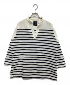 le coq sportif×Le minorルコックスポルティフ×ルミノア）の古着「スキッパーボーダーシャツ」｜ホワイト