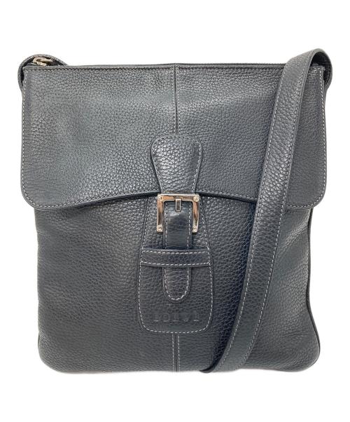LOEWE（ロエベ）LOEWE (ロエベ) レザーサコッシュ　レザーショルダーバッグ　 ブラック サイズ:実寸参照の古着・服飾アイテム