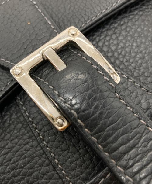LOEWE（ロエベ）LOEWE (ロエベ) レザーサコッシュ　レザーショルダーバッグ　 ブラック サイズ:実寸参照の古着・服飾アイテム