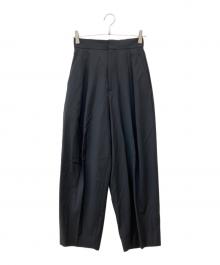 ebure（エブール）の古着「ウール混タックパンツ」｜ブラック