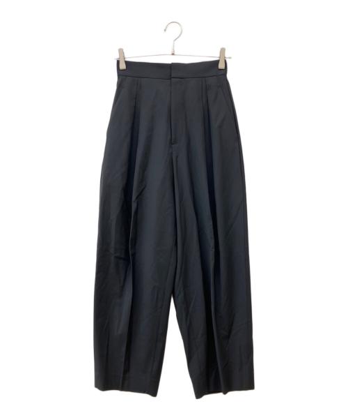 ebure（エブール）ebure (エブール) ウール混タックパンツ ブラック サイズ:36の古着・服飾アイテム