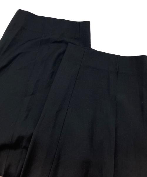 ebure（エブール）ebure (エブール) ウール混タックパンツ ブラック サイズ:36の古着・服飾アイテム