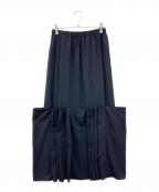 ENFOLDエンフォルド）の古着「CONNECT-TACK SKIRT」｜ネイビー