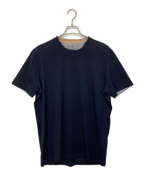 BRUNELLO CUCINELLI（ブルネロクチネリ）BRUNELLO CUCINELLI (ブルネロクチネリ) スリムフィットTシャツ ネイビー サイズ:XLの古着・服飾アイテム