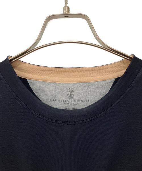 BRUNELLO CUCINELLI（ブルネロクチネリ）BRUNELLO CUCINELLI (ブルネロクチネリ) スリムフィットTシャツ ネイビー サイズ:XLの古着・服飾アイテム