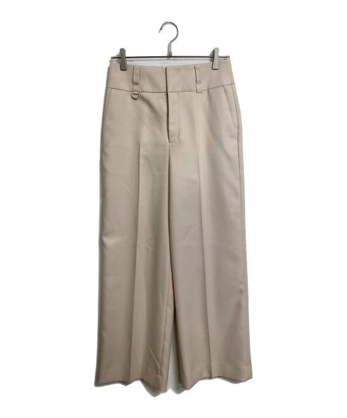 ANAYI（アナイ）ANAYI (アナイ) ブライトツイルDカンワイドパンツ　ワイドパンツ　日本製 ベージュ サイズ:38 未使用品の古着・服飾アイテム