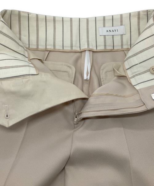 ANAYI（アナイ）ANAYI (アナイ) ブライトツイルDカンワイドパンツ　ワイドパンツ　日本製 ベージュ サイズ:38 未使用品の古着・服飾アイテム