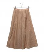 ANAYIアナイ）の古着「ナイロンコットンタフタマチフレア スカート」｜ピンク