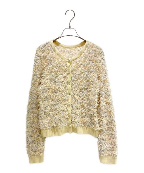 ANAYI（アナイ）ANAYI (アナイ) スパンコールツイーディ カーディガン アイボリー サイズ:38の古着・服飾アイテム